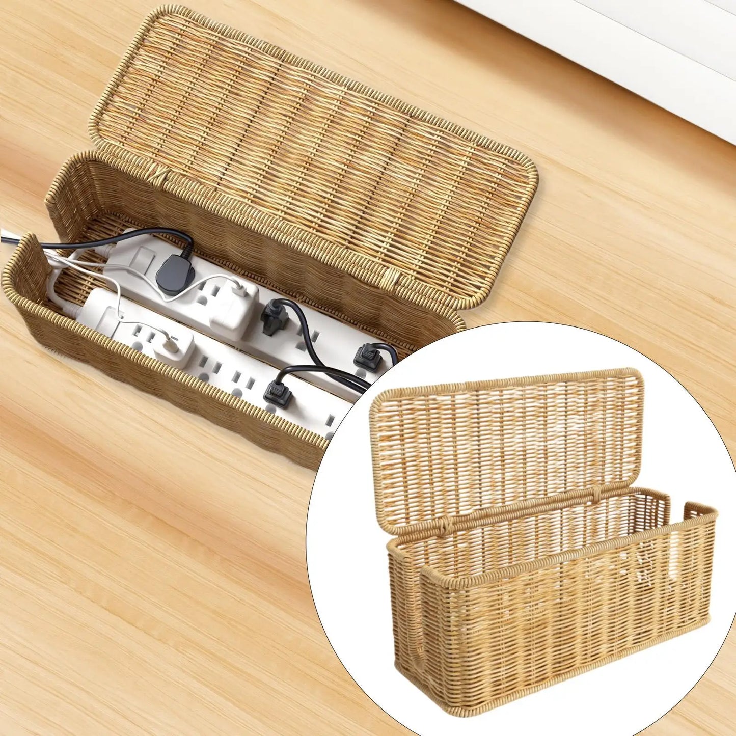 Rattan Cable Management Box